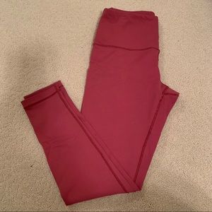 High Waisted Yoga Leggings - Pink